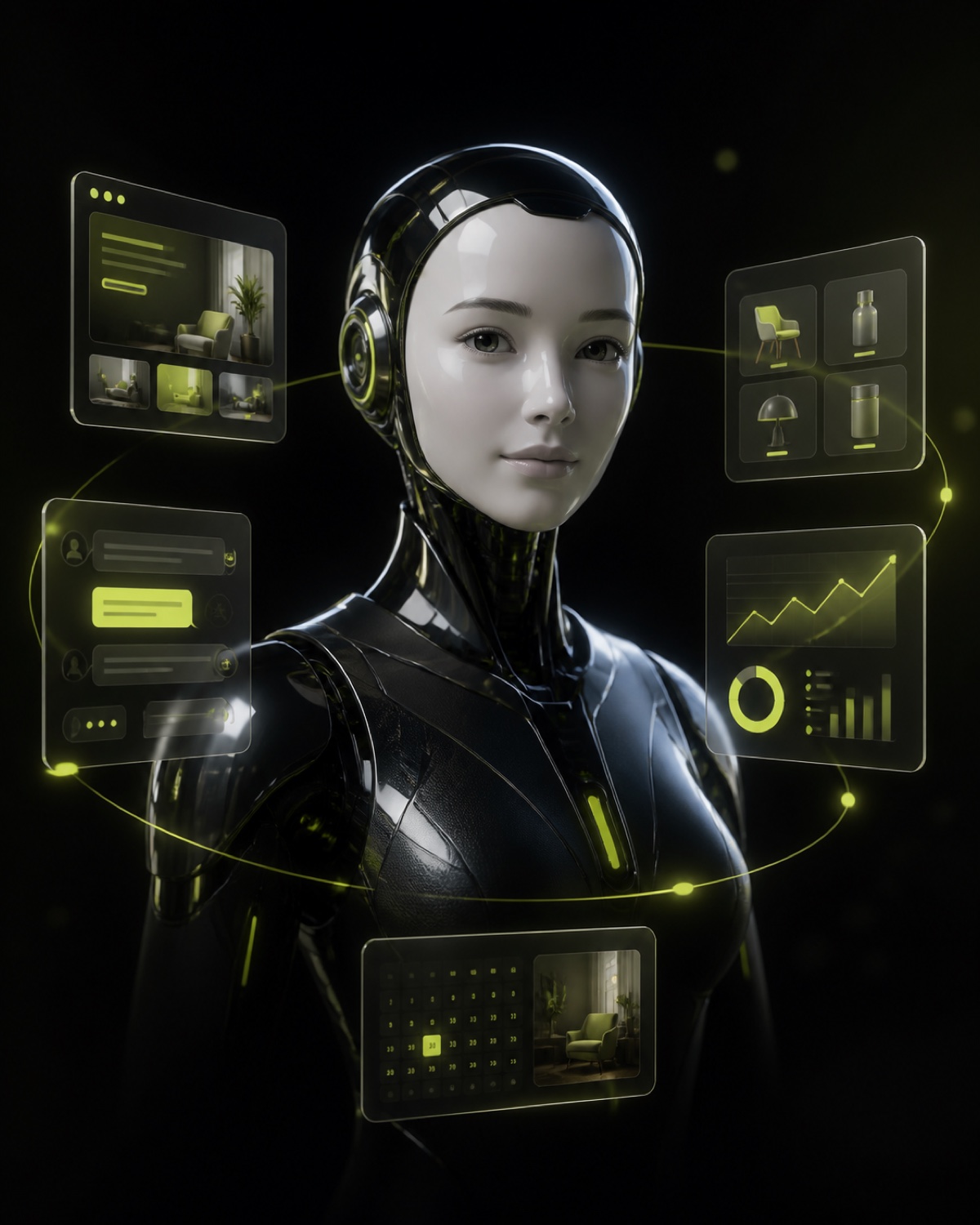 Hoplon AI assistant using business knowledge, customer chat, products, analytics and bookings